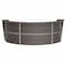 Linea Italia Reception Desk 71 in D X 46 in H, 11.9 ft W X Thermofused Laminate, Mocha ZUT297 - alternate 1